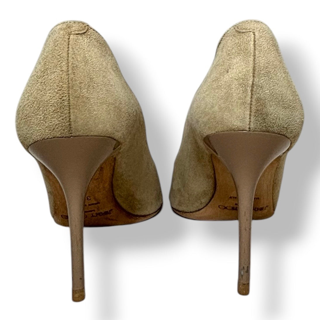 Zapatos de Salón Jimmy Choo Romy 85 en Ante Beige