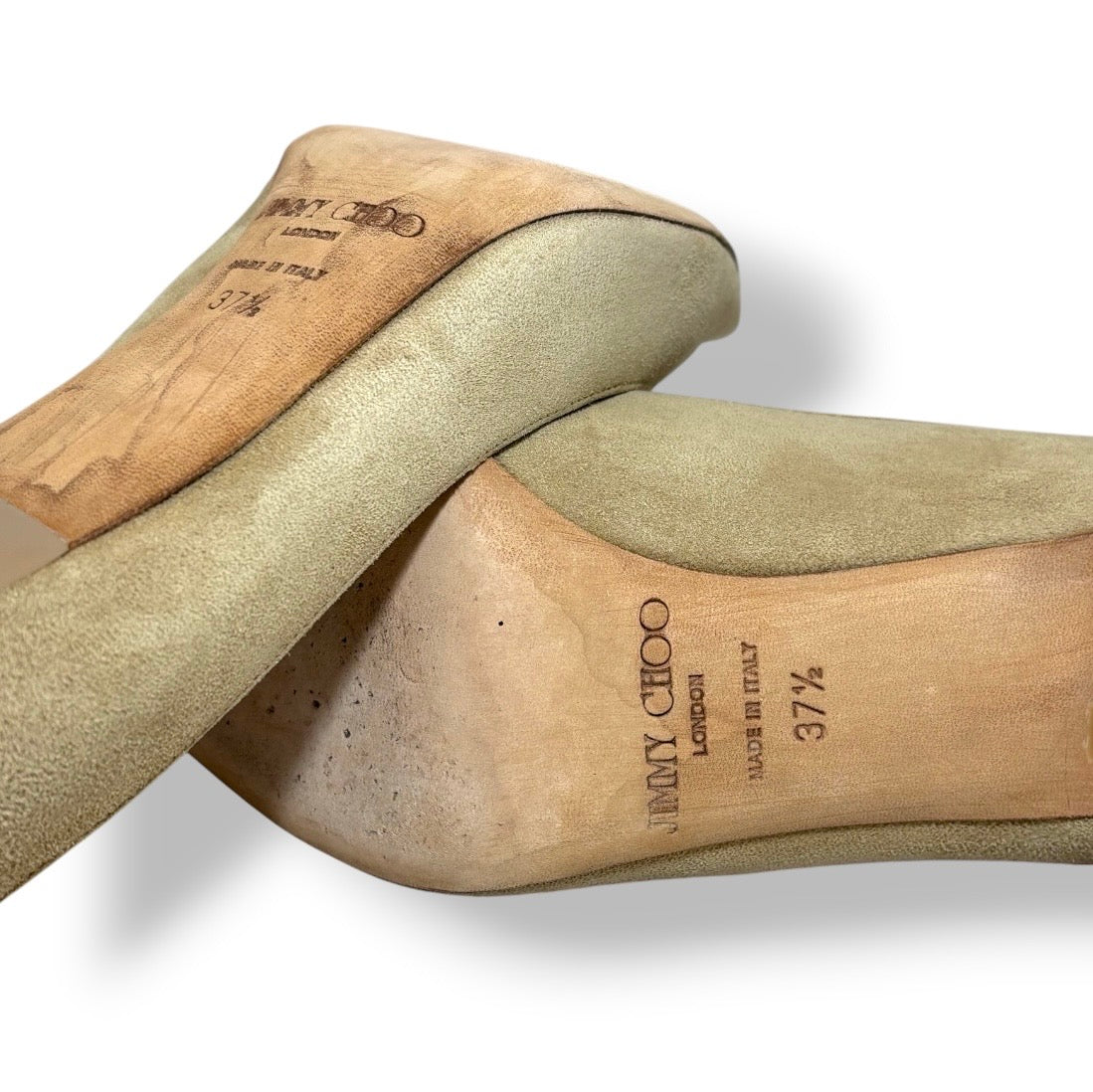 Zapatos de Salón Jimmy Choo Romy 85 en Ante Beige