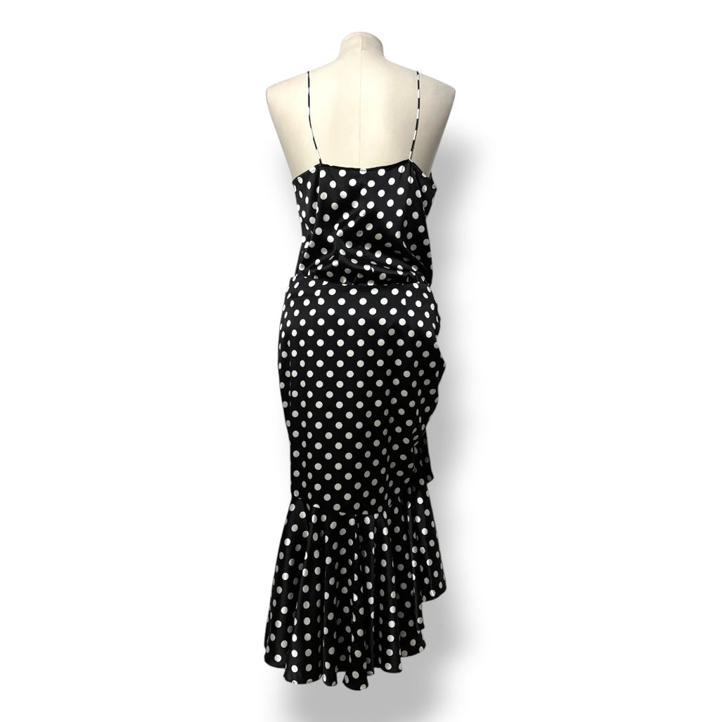 Conjunto de Dos Piezas Caroline Constas de Lunares (Body y Falda con Volantes)