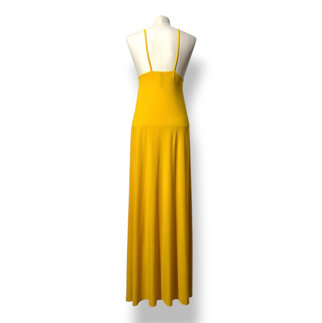 Vestido Maxi con Bolsillos de Norma Kamali – Amarillo