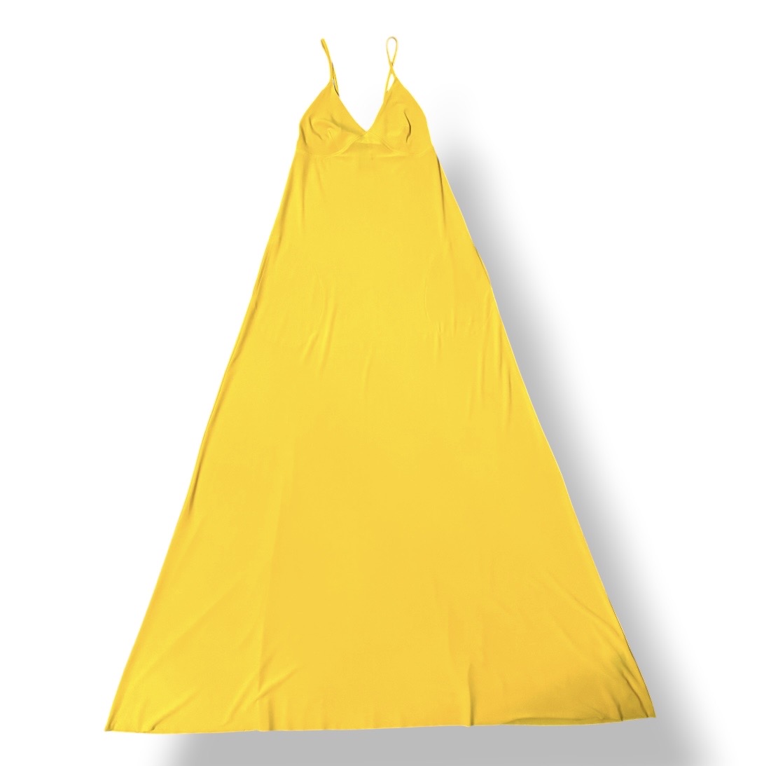 Vestido Maxi con Bolsillos de Norma Kamali – Amarillo