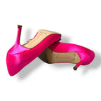 Stilettos Hangisi de Raso Fucsia con Tacón de 70mm | Manolo Blahnik