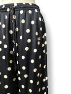 Pantalón Ancho Stella McCartney de Viscosa con Estampado de Lunares en Azul Marino