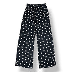 Pantalón Ancho Stella McCartney de Viscosa con Estampado de Lunares en Azul Marino