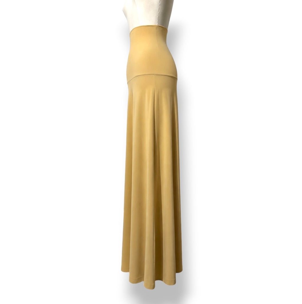 Pantalón Palazzo de Cintura Alta "Elephant" de Norma Kamali - Color Amarillo Mostaza