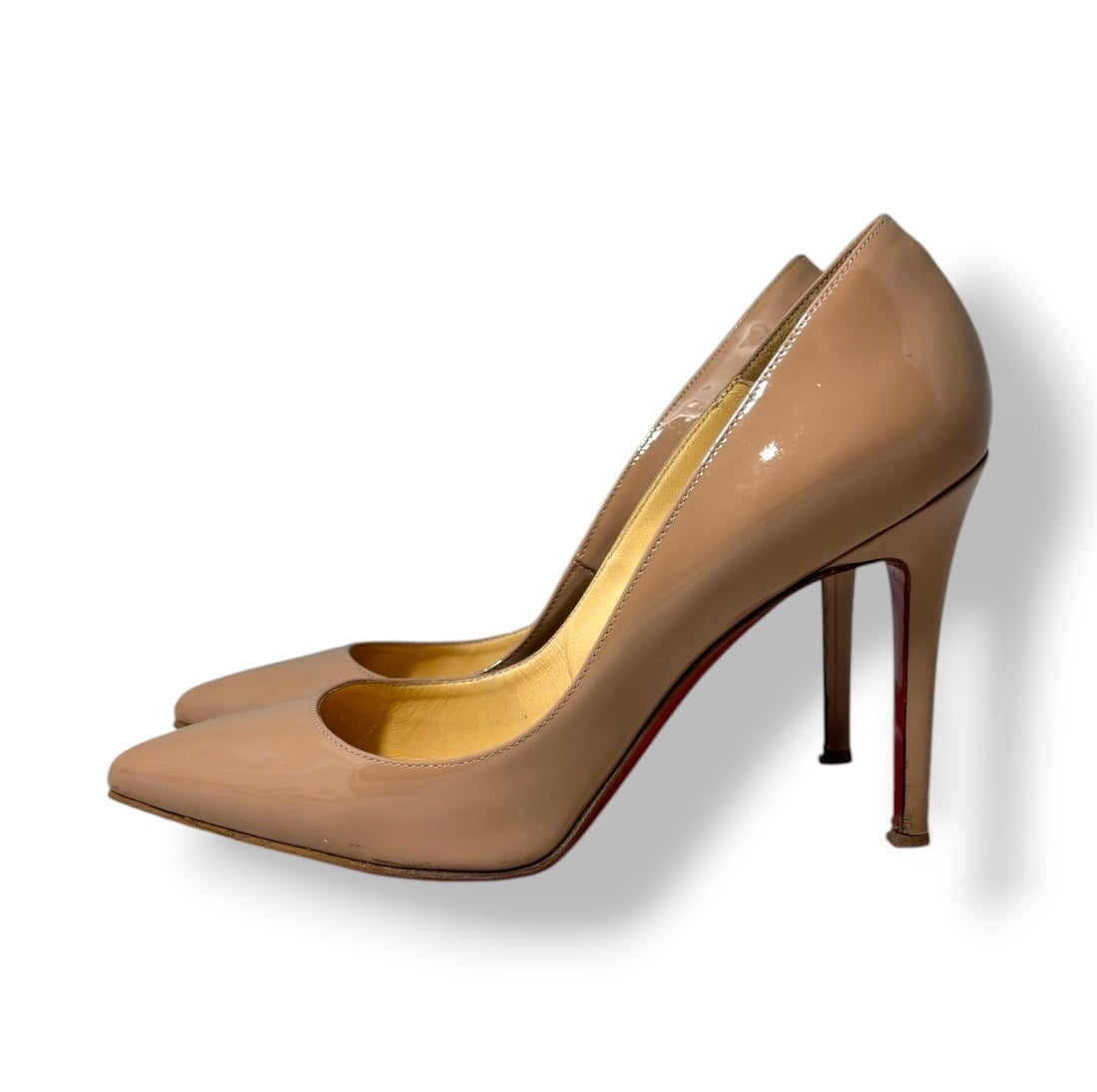 Zapatos de Salón Kate 100 de Charol en Color Nude - Christian Louboutin
