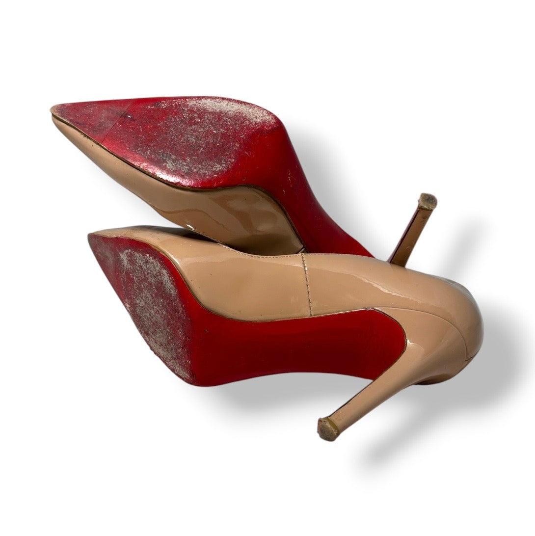 Zapatos de Salón Kate 100 de Charol en Color Nude - Christian Louboutin