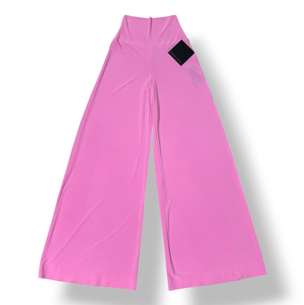 Pantalones Palazzo Norma Kamali de Tiro Alto en Rosa Fucsia