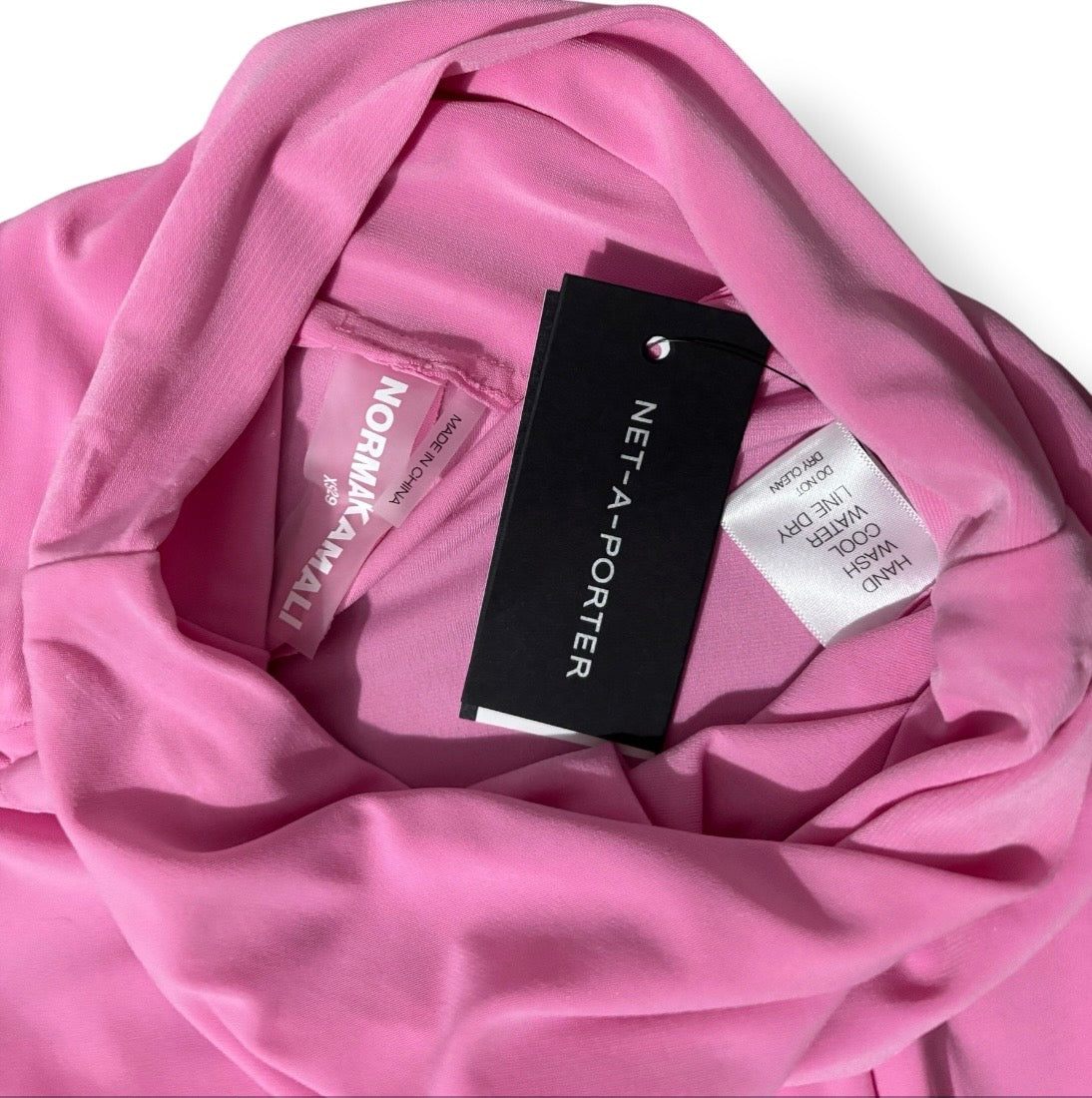 Pantalones Palazzo Norma Kamali de Tiro Alto en Rosa Fucsia