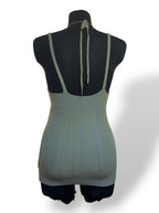 Top verde Jacquemus de punto cuello halter