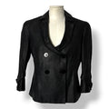 Chaqueta Blazer de Cuero Negro Armani Collezioni – Lujo Atemporal