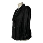 Chaqueta Blazer de Cuero Negro Armani Collezioni – Lujo Atemporal