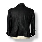 Chaqueta Blazer de Cuero Negro Armani Collezioni – Lujo Atemporal