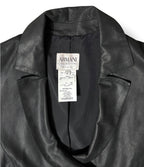 Chaqueta Blazer de Cuero Negro Armani Collezioni – Lujo Atemporal