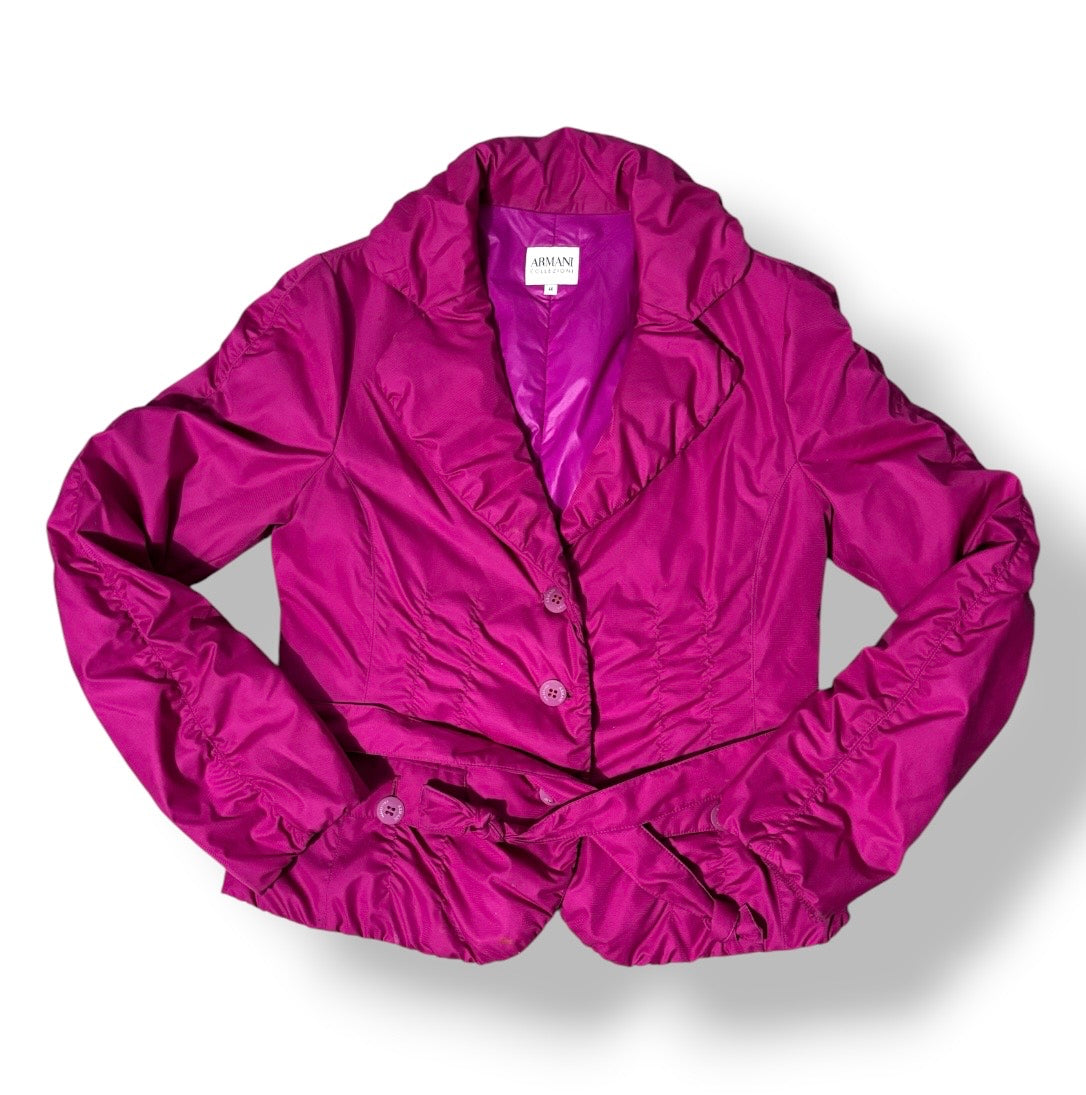 Chaqueta Blazer Técnica Fucsia Armani Collezioni – Estilo Urbano de Lujo