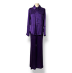 Conjunto Dos Piezas Tom Ford en Satén Morado – Sastrería de Lujo y Sensualidad Fluida