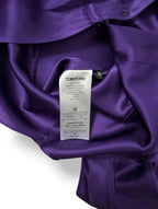 Conjunto Dos Piezas Tom Ford en Satén Morado – Sastrería de Lujo y Sensualidad Fluida