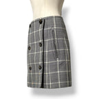 Minifalda de Lana a Cuadros con Doble Botonadura Stella McCartney