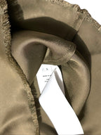Top de Satén Verde Oliva Helmut Lang – Camiseta Sin Mangas Minimalista