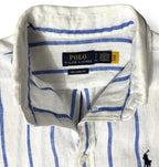 Camisa de Lino para Mujer Polo Ralph Lauren a Rayas Azules y Blancas