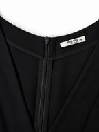 Vestido Miu Miu negro drapeado de viscosa – Talla 36 – Circa 2009