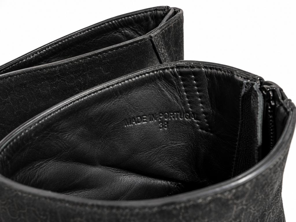 Botines The Last Conspiracy de ante negro con cremallera trasera – Talla 38