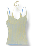 Top verde Jacquemus de punto cuello halter