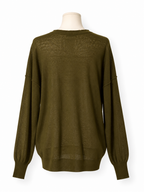 Jersey By Malene Birger Biagio verde oliva de alpaca y lana – Talla S