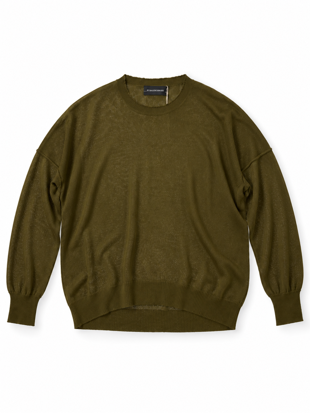 Jersey By Malene Birger Biagio verde oliva de alpaca y lana – Talla S