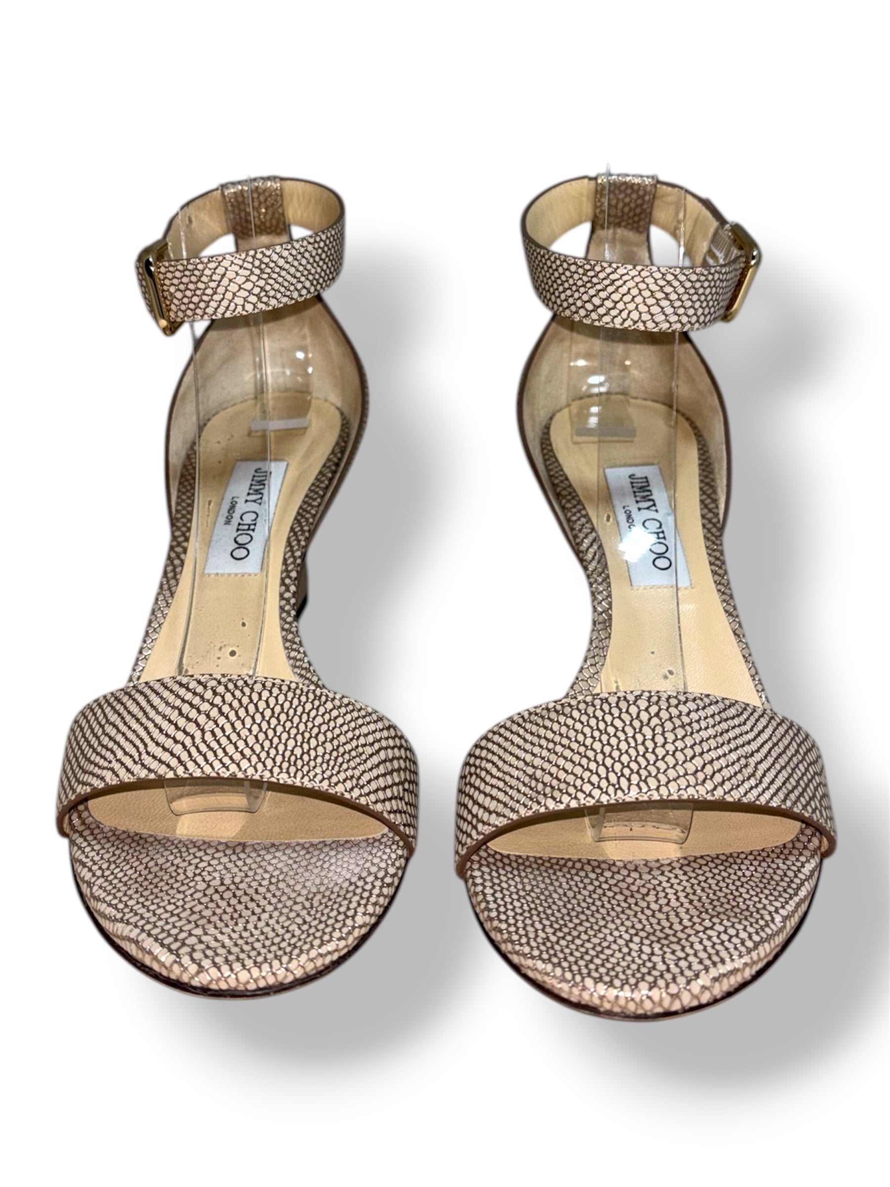 Consigue la Máxima Elegancia y Confort con las Sandalias Jimmy Choo de Efecto Pitón
