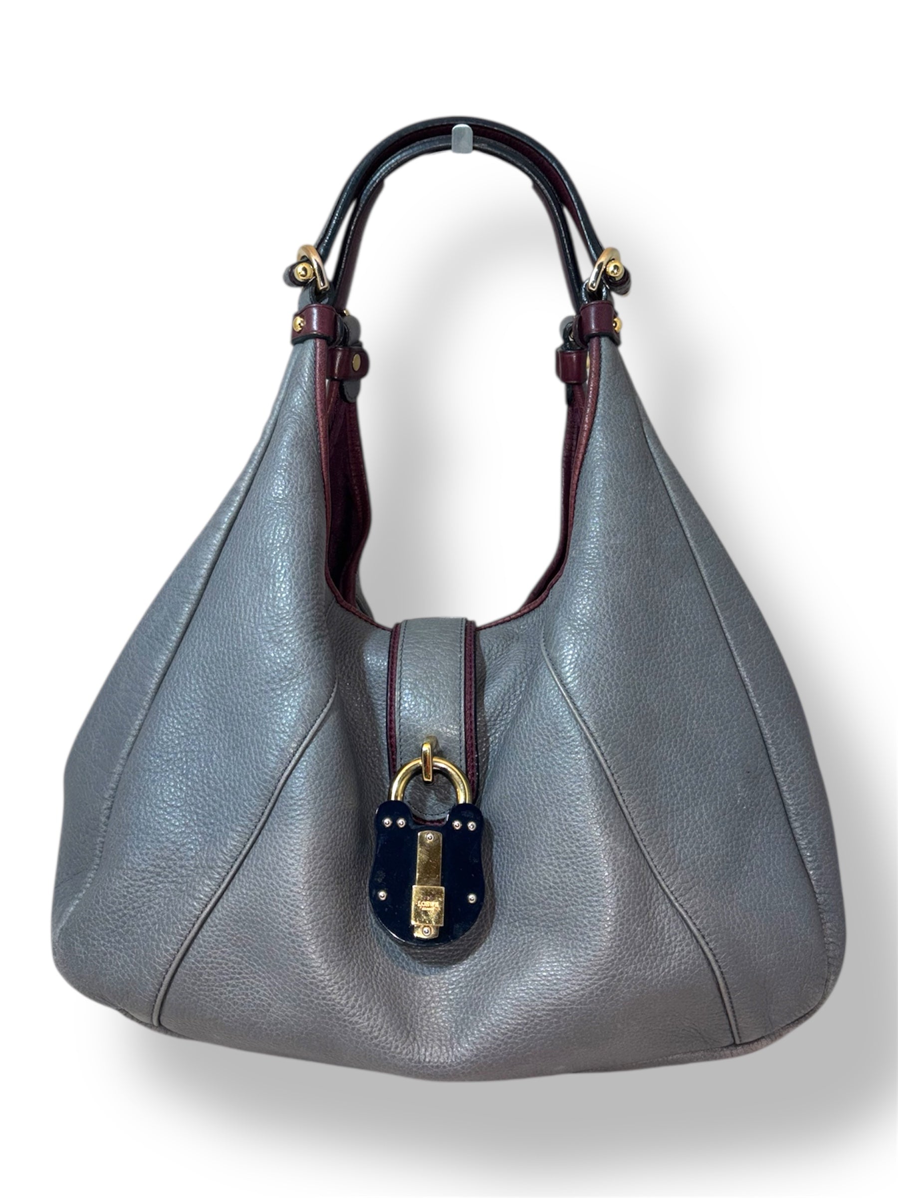 Bolso Loewe modelo Madrid Hobo de piel gris