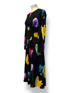 Vestido Midi MSGM de Viscosa con Estampado de Corazones Maltinti