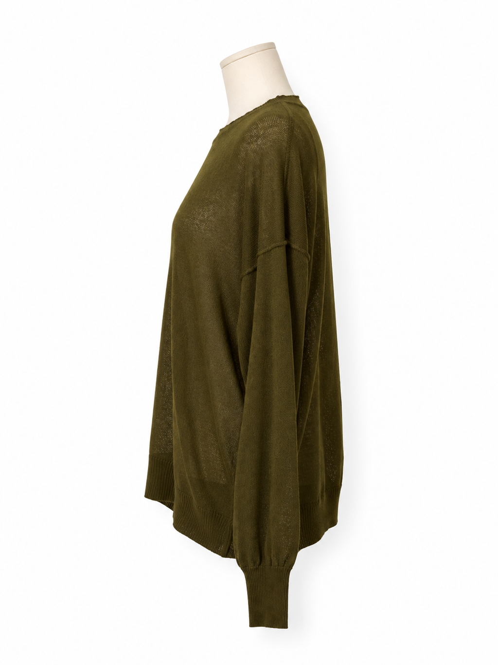 Jersey By Malene Birger Biagio verde oliva de alpaca y lana – Talla S