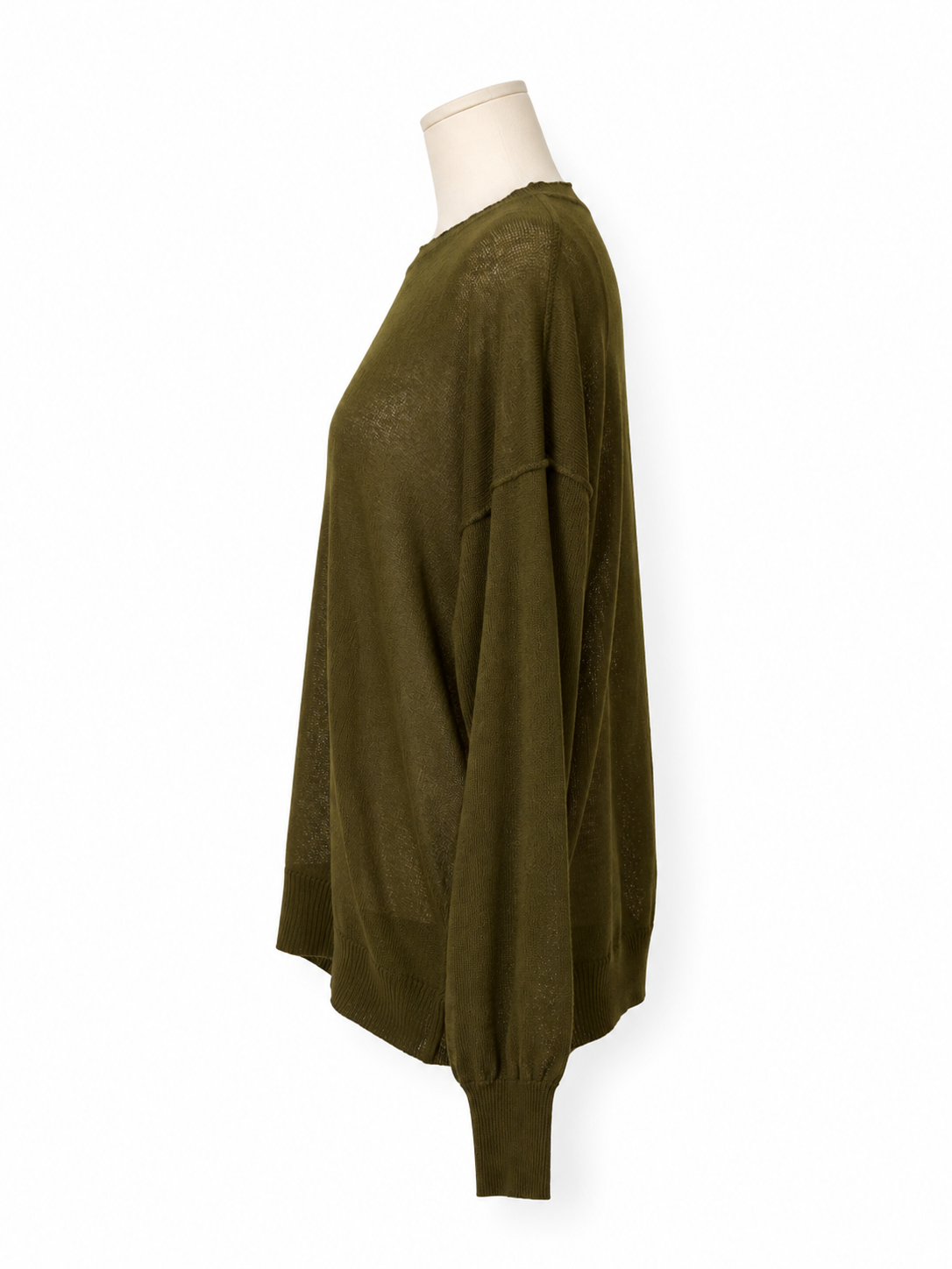 Jersey By Malene Birger Biagio verde oliva de alpaca y lana – Talla S