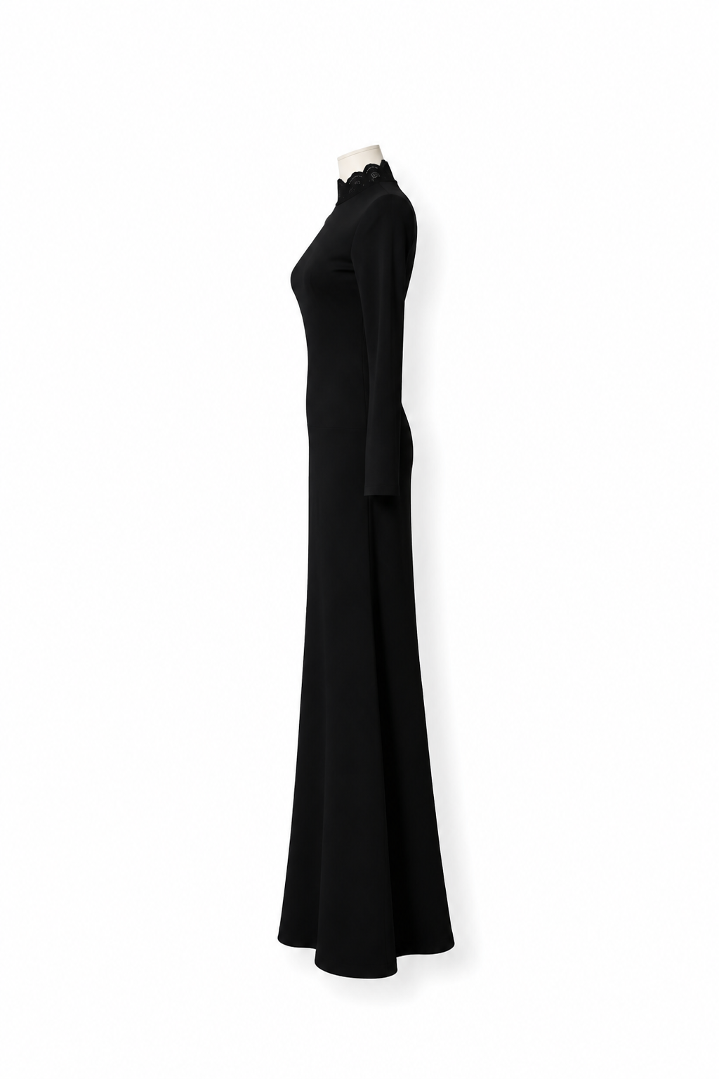 Vestido largo Alice + Olivia negro con espalda de encaje