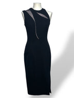 Vestido ajustado y estructurado de Victoria Beckham con paneles de malla