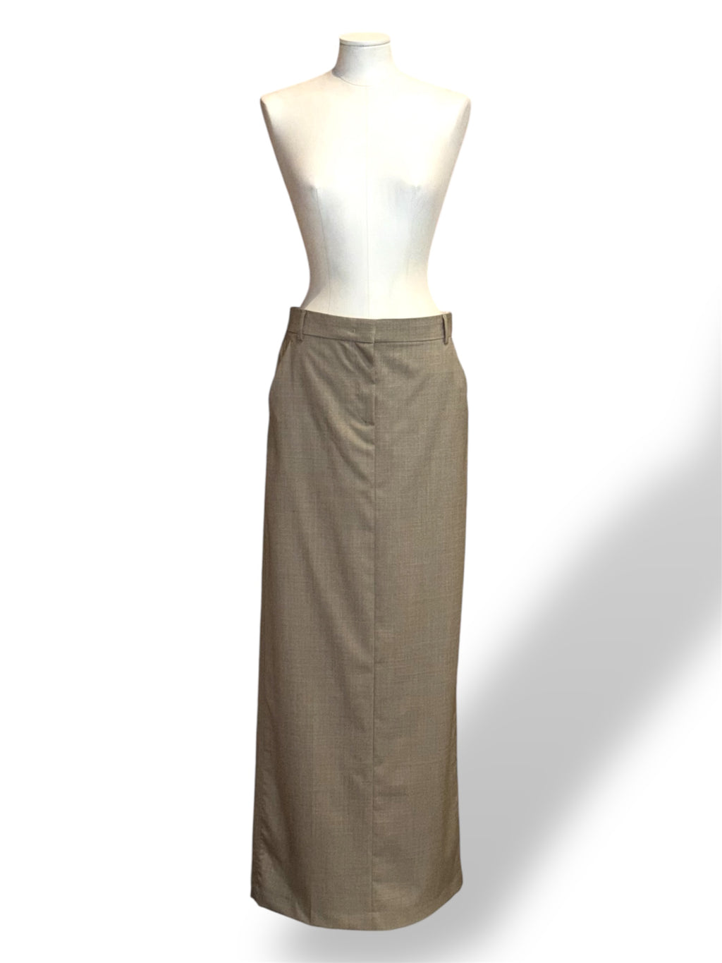 Falda larga Max Mara tipo lápiz en tono beige