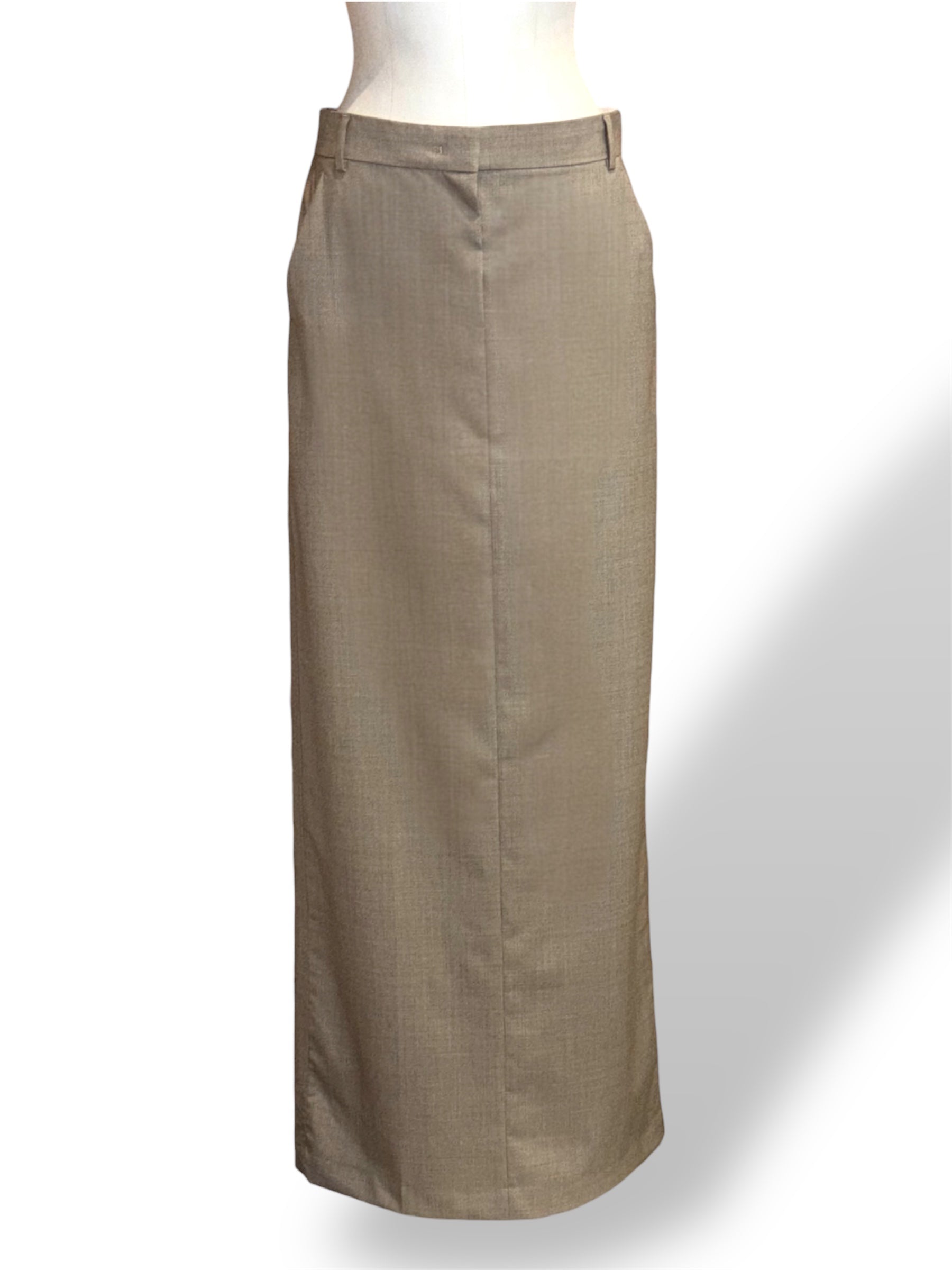 Falda larga Max Mara tipo lápiz en tono beige
