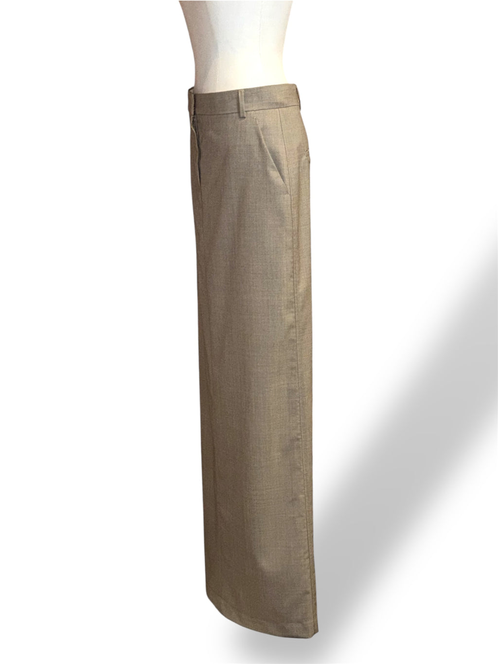 Falda larga Max Mara tipo lápiz en tono beige