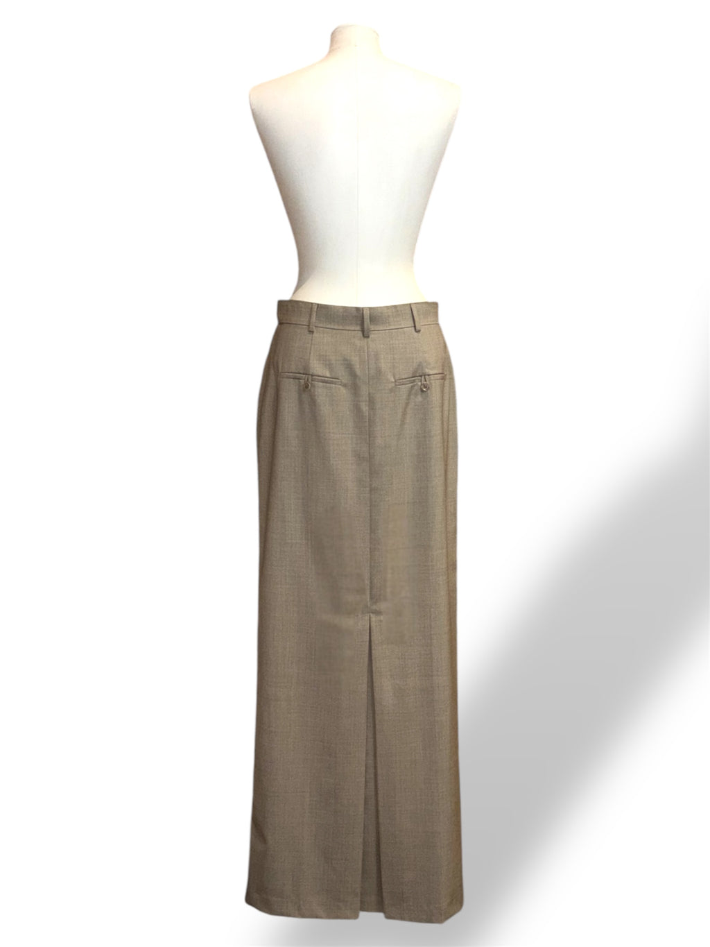 Falda larga Max Mara tipo lápiz en tono beige