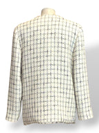 Chaqueta Janet de Anine Bing de Tweed en White Plaid