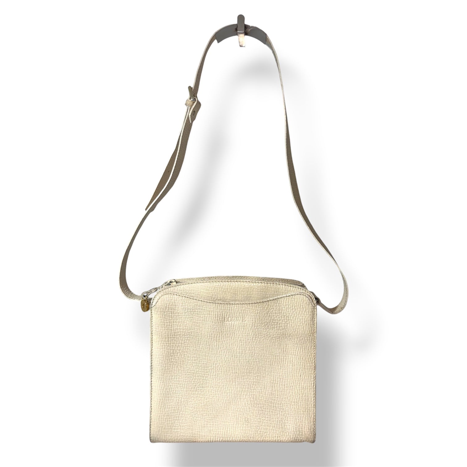 Bolso Bandolera Vintage Loewe | Bolso de Piel Texturizada Crema