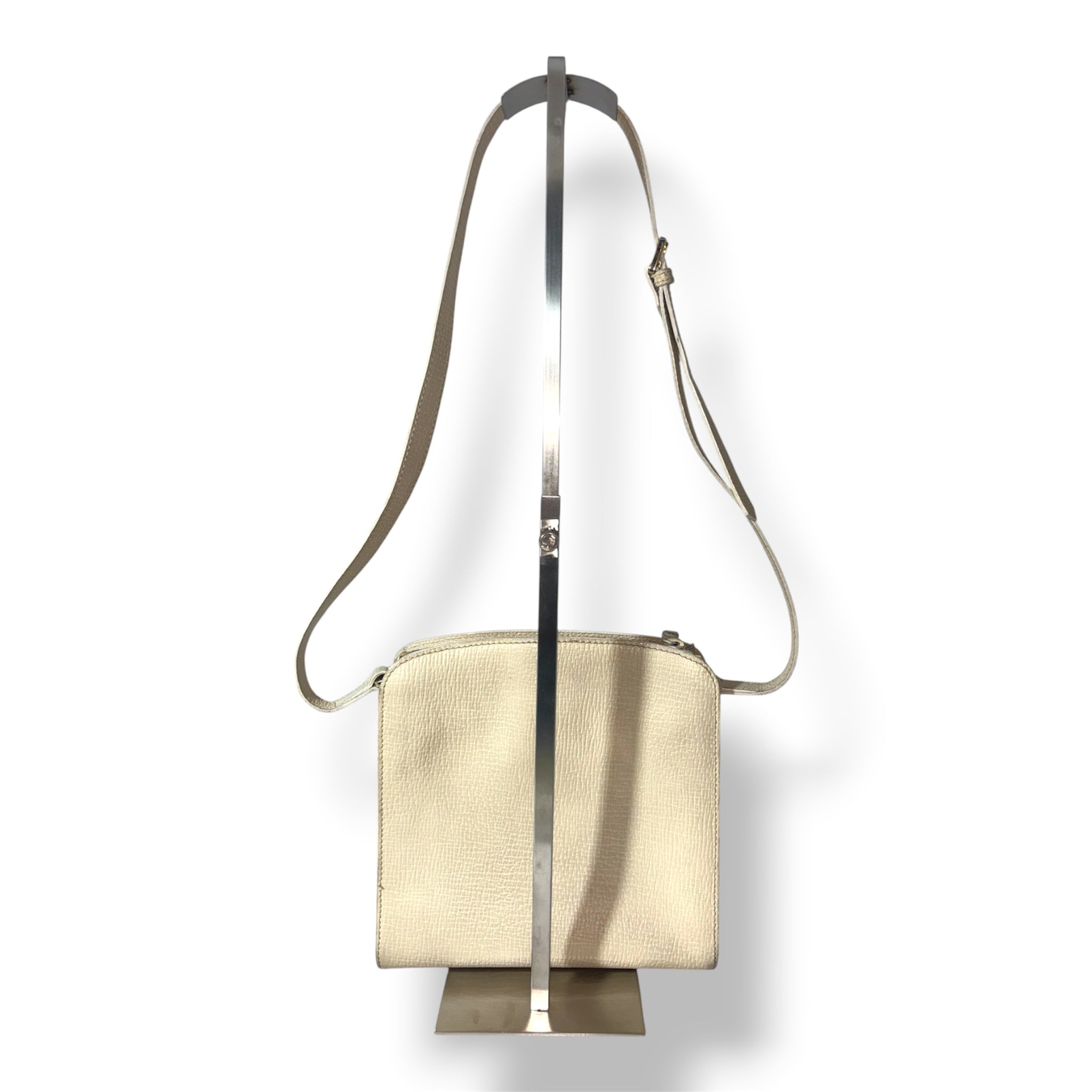 Bolso Bandolera Vintage Loewe | Bolso de Piel Texturizada Crema