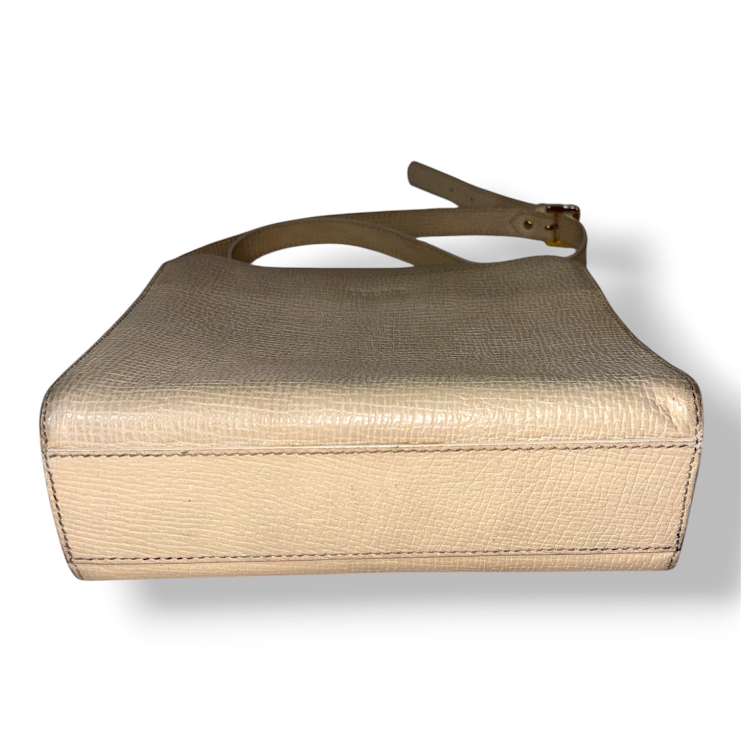Bolso Bandolera Vintage Loewe | Bolso de Piel Texturizada Crema