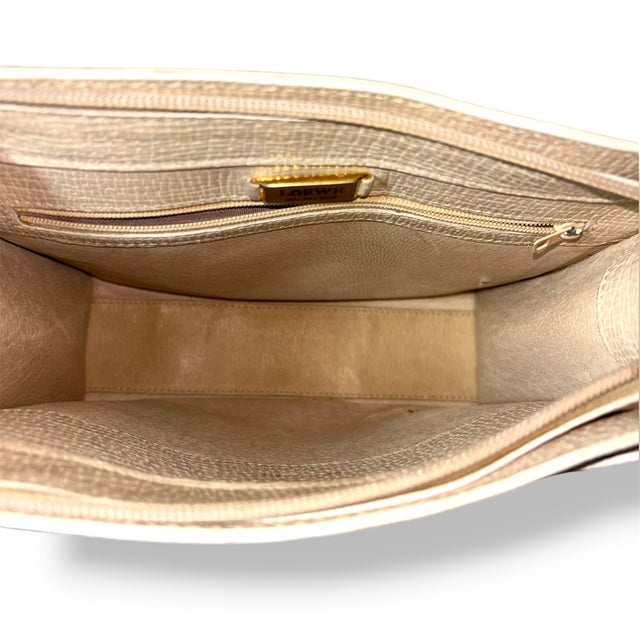 Bolso Bandolera Vintage Loewe | Bolso de Piel Texturizada Crema