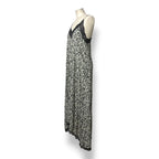 Vestido Lencero Zadig & Voltaire Risty Midi/Maxi Estampado Floral y Encaje Negro