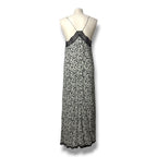 Vestido Lencero Zadig & Voltaire Risty Midi/Maxi Estampado Floral y Encaje Negro