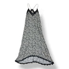 Vestido Lencero Zadig & Voltaire Risty Midi/Maxi Estampado Floral y Encaje Negro