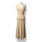 Conjunto de Punto Zimmermann Luminosity de Camiseta de Tirantes y Falda Midi - Color Crema