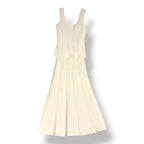 Conjunto de Punto Zimmermann Luminosity de Camiseta de Tirantes y Falda Midi - Color Crema